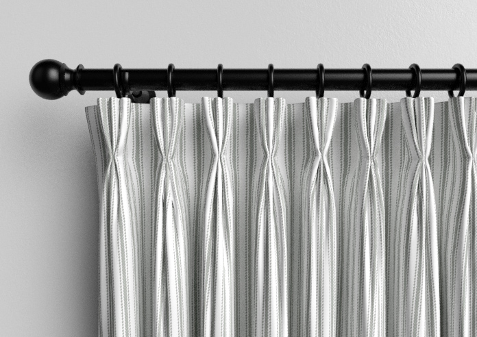 Lace Stripes, Grey - Made to Measure Curtains - Image 11